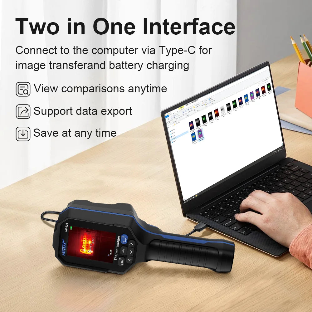 NF-524 Thermal Imager Infrared 120*90 Handheld Testing Imaging Camera PCB Circuit Temperature Meter Inspect Tool