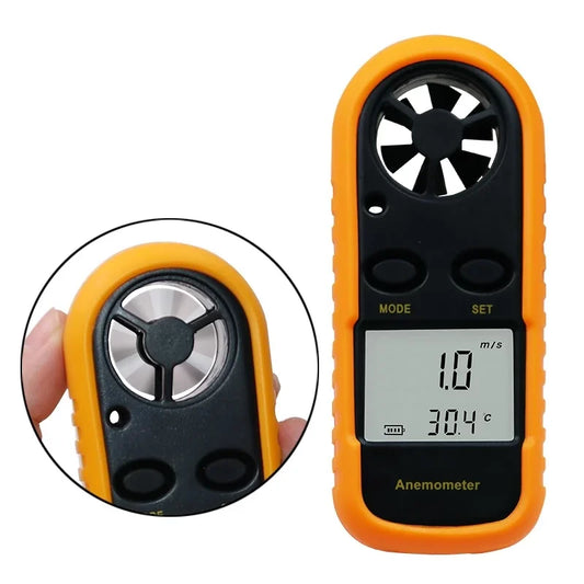 Digital Anemometer 0-30M/S Wind Speed Meter -10 ~ 45C Temperature Tester Anemometro with LCD Backlight Display